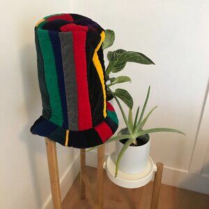 ★Pre-owned Halloween Stove Pipe Hat multicolor 100% soft felt fabric★